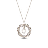 Collar de Plata de Ley con Letras y Cristales Swarovski Marquise