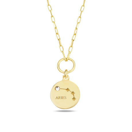 Swarovski Crystal Zodiac Necklace - Minimalist Horoscope Design