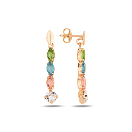 Dazzling Crystal Drop Earrings - Voluminous Sparkle Design