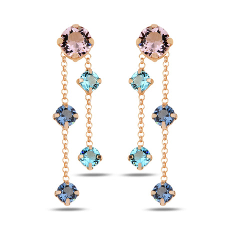 Elegant Fluid Dangle Earrings - Modern Italian Style