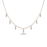 Sterling Silver Marquise Swarovski Crystal Necklace - Neptune Design