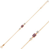 Elegant Three Stone Bracelet - Sparkling Trio Design
