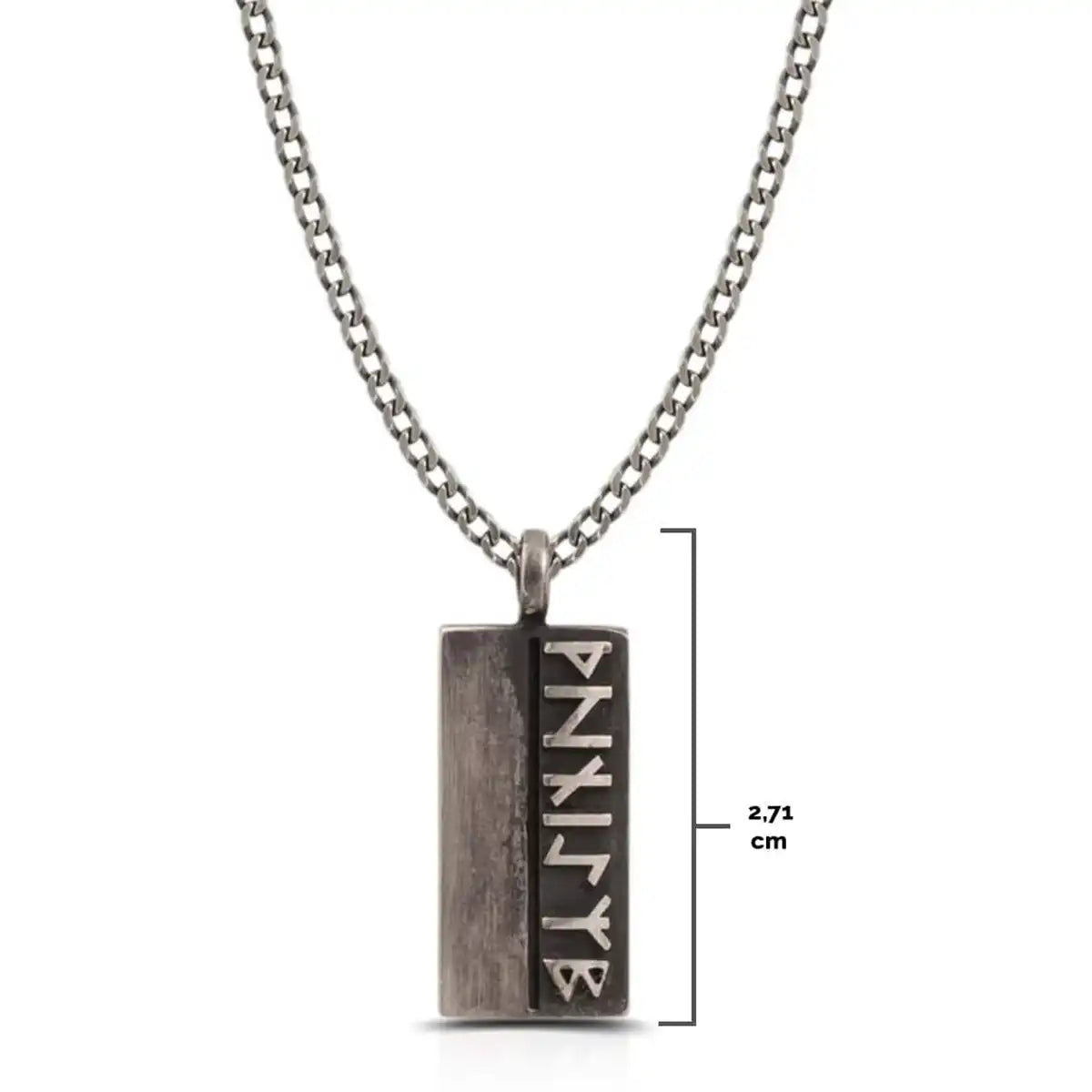 Sterling Silver Pendant Necklace - Ancient Viking Guardian Charm