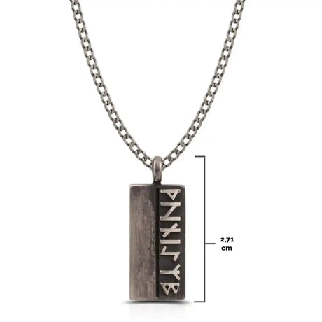 Sterling Silver Pendant Necklace - Ancient Viking Guardian Charm