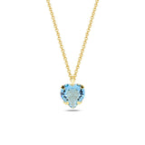 Yellow Gold Plated Sterling Silver Swarovski Crystal Love Necklace