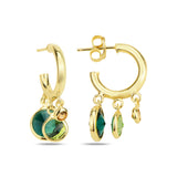 Vintage-Inspired Dangle Hoop Earrings - Elegant Ceres Collection