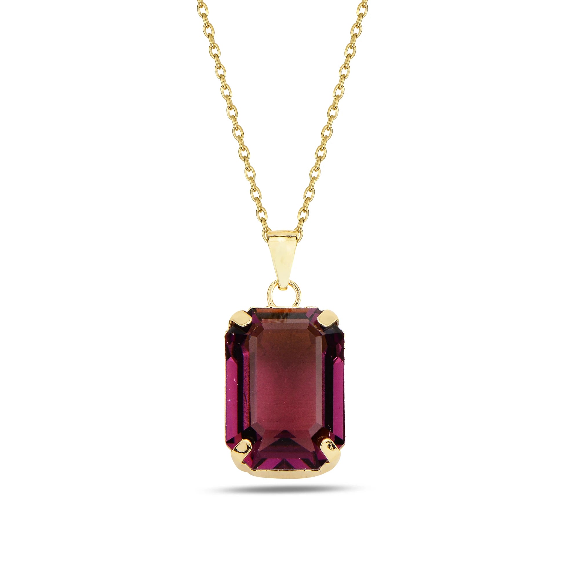 Clear Stone Solitaire Pendant Necklace - Timeless Roman Elegance