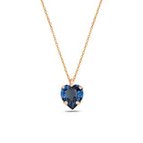Yellow Gold Plated Sterling Silver Swarovski Crystal Love Necklace