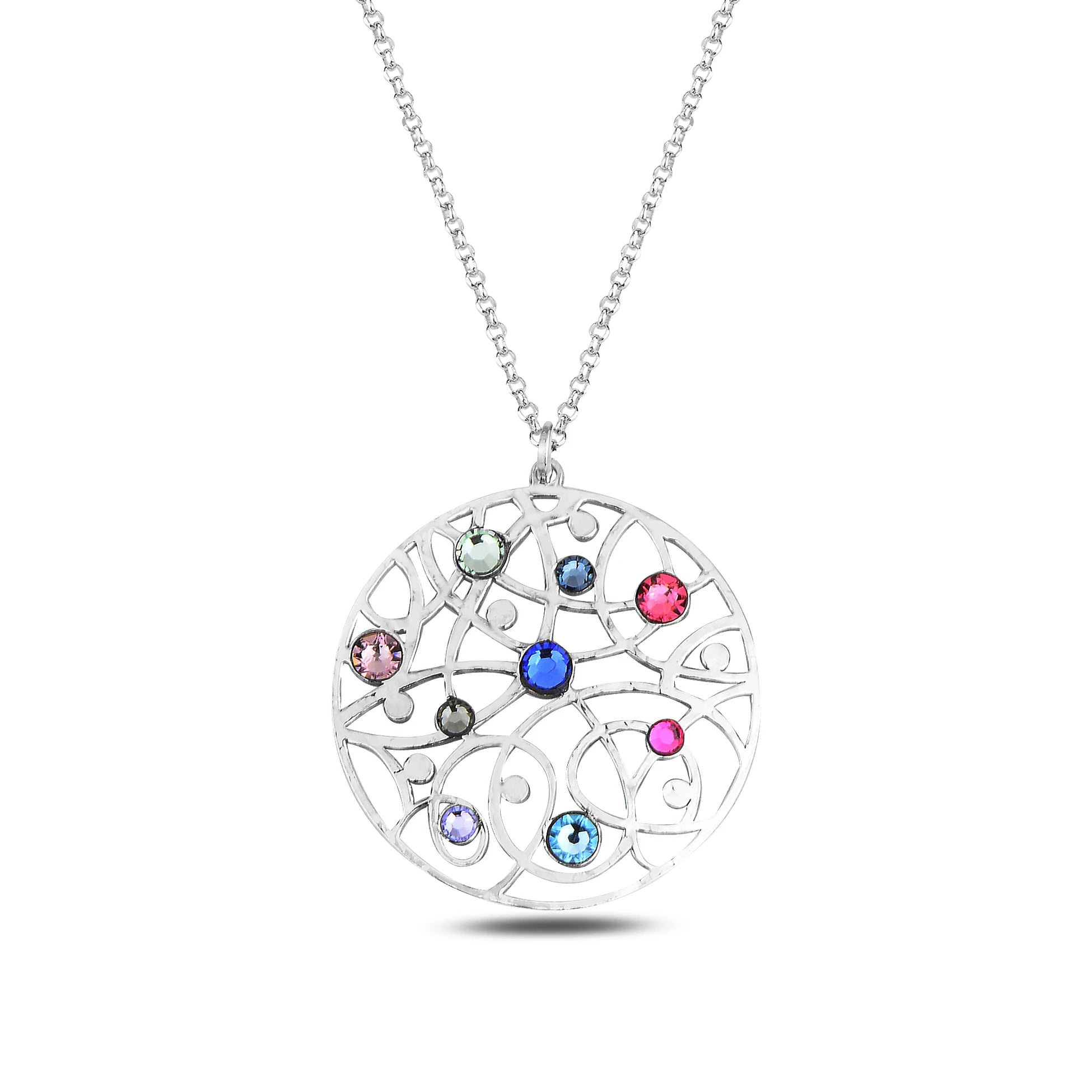 Polished Metal Medallion Necklace - Inspired by Life, Enduring Style