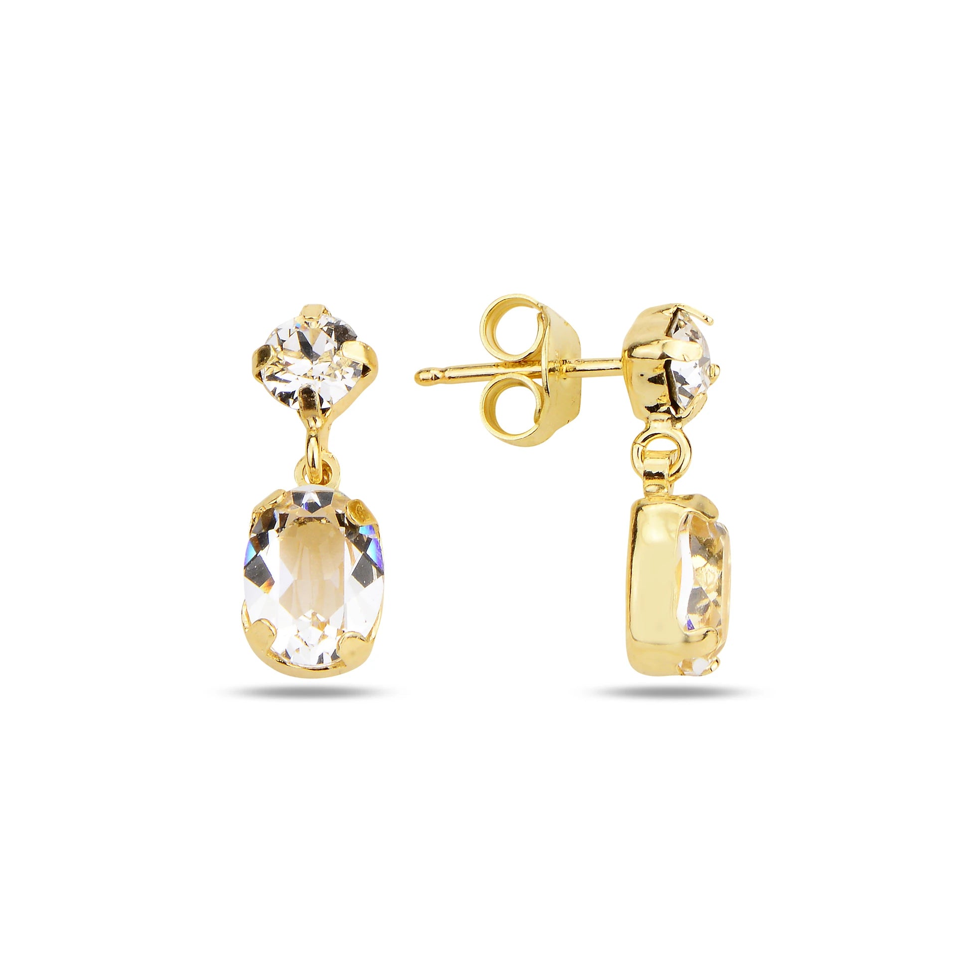 Sophisticated Duo Dangle Earrings - Modern Movement & Effortless Chic