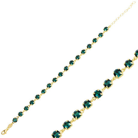 Dazzling Swarovski Crystal Eternity Bracelet - 925 Sterling Silver