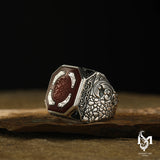 Sterling Silver Men's Ring - Faith-Inspired Heritage Design