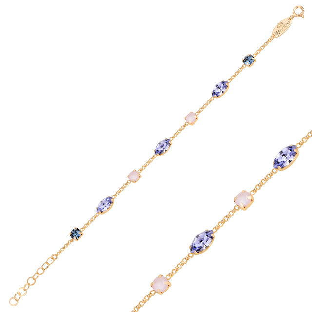 Sterling Silver Marquise Swarovski Crystal Bracelet - Signature Style