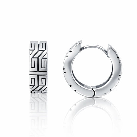 Sterling Silver Styrkr Earrings - Modern Symbolic Strength Design