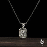 Sterling Silver Men's Necklace - Personalized Pendant