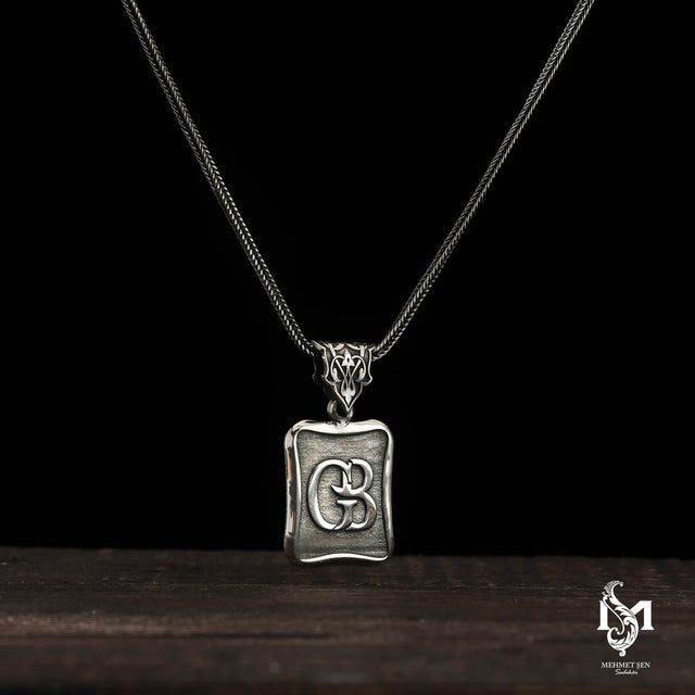 Sterling Silver Men's Necklace - Personalized Pendant
