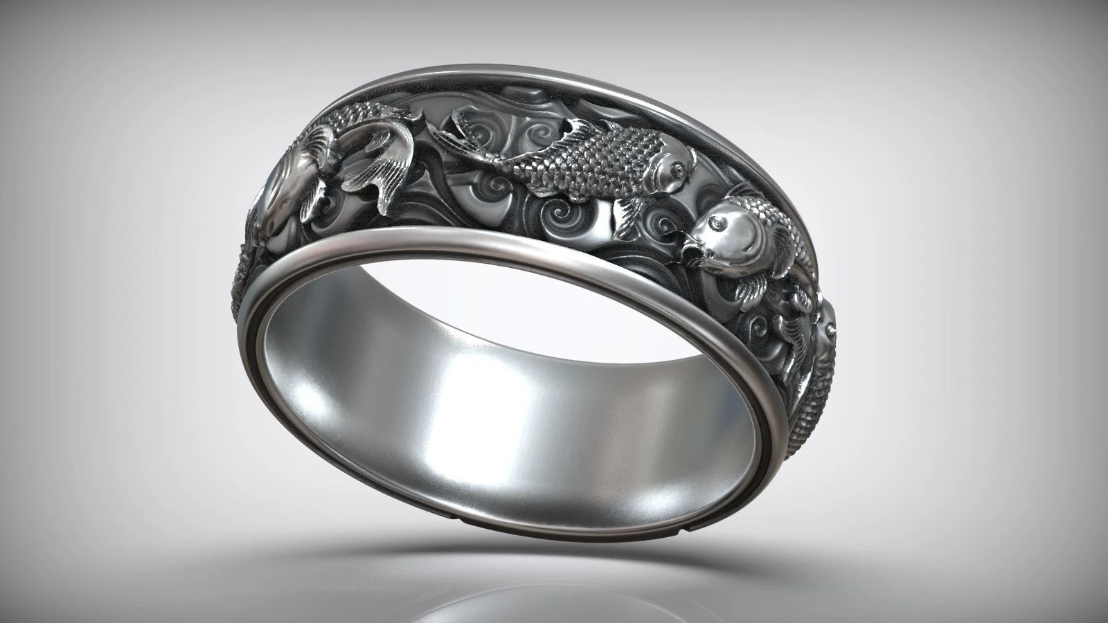 Premium Japanese Koi Fish Ring