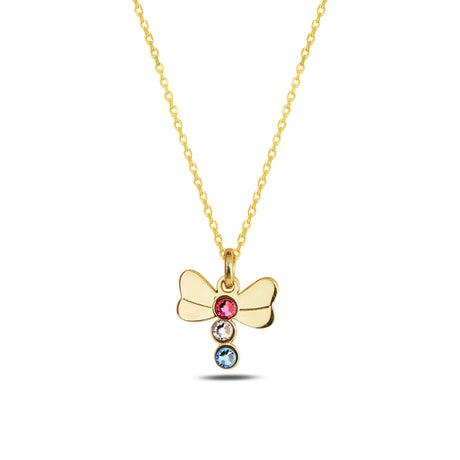 Elegant Butterfly Pendant Necklace - Minimalist Sparkle Design