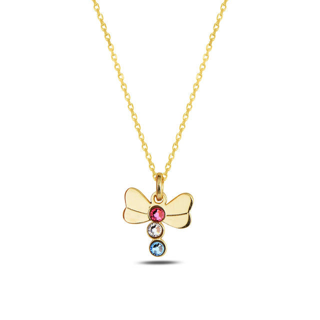 Elegant Butterfly Pendant Necklace - Minimalist Sparkle Design