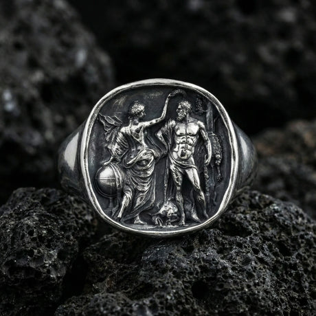 Premium Artisan Mens Hercules Seal Ring