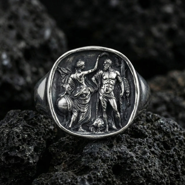 Premium Artisan Mens Hercules Seal Ring
