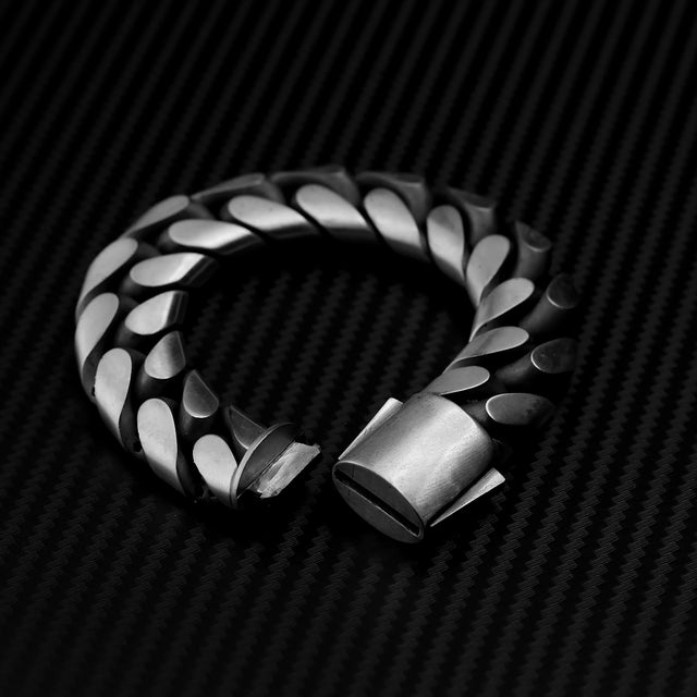 Sterling Silver Gourmet Chain Bracelet - Bold Statement Link