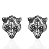 Sterling Silver Wolf Earrings - Fierce Animal Design