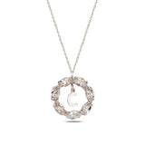Collar de Plata de Ley con Letras y Cristales Swarovski Marquise