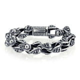 Sterling Silver Skull Bracelet - Bold Statement