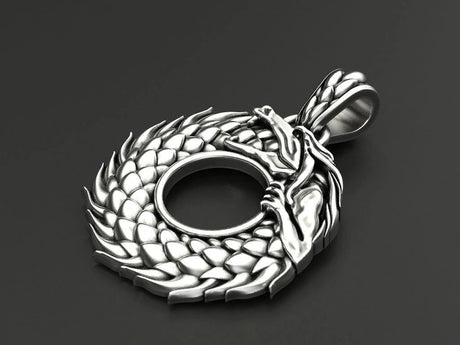 Premium Ouroboros Dragon Pendant Necklace