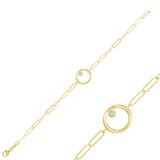 Sparkling Solitaire Hoop Bracelet - Modern & Timeless Elegance