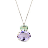 Náhrdelník ze stříbra 925 s růžovým zlatem - krystaly Swarovski s různým broušením