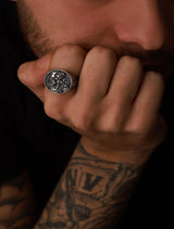 Professional Gothic Rose Skull Ring