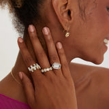 Sparkling Double Baguette Ring - Elegant Minimalist Design