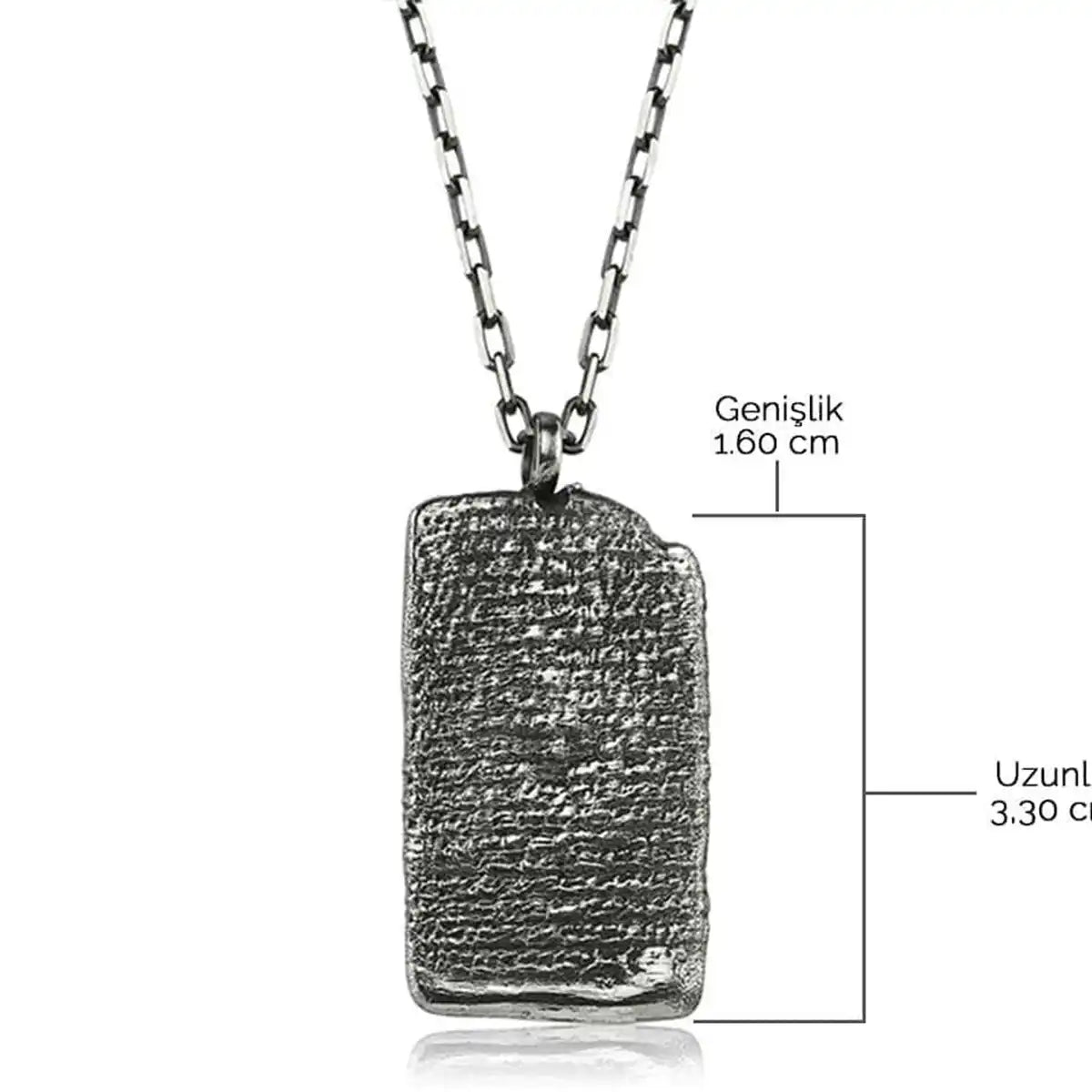 Men's Premium Necklace - World's First Love Poem Design