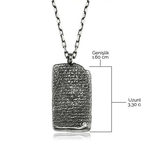 Men's Premium Necklace - World's First Love Poem Design
