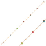 Geometric Square Link Bracelet - Modern Minimalist Style