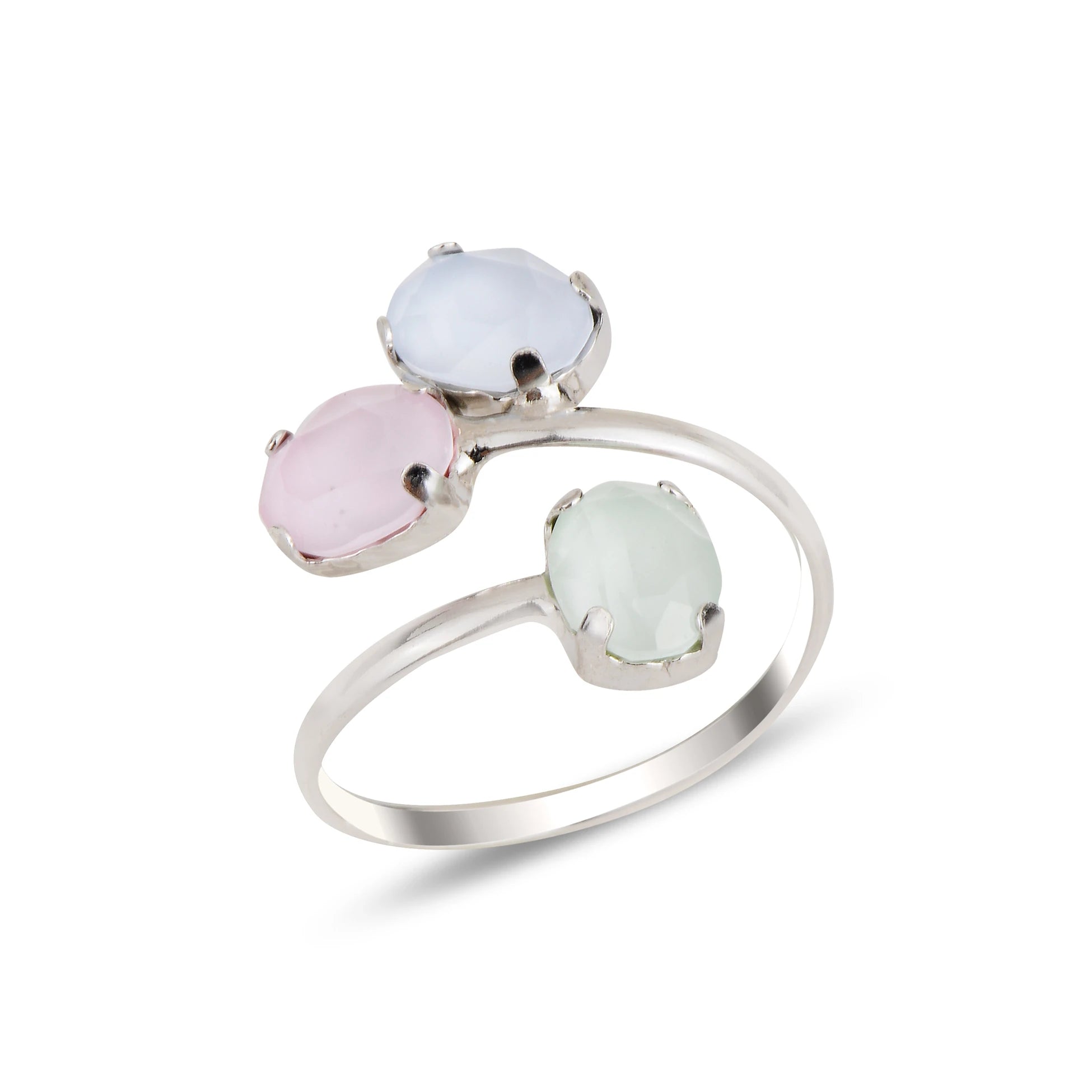 Bague Enveloppante Élégante - Design Féminin et Romantique, Teintes Inspirées de la Nature