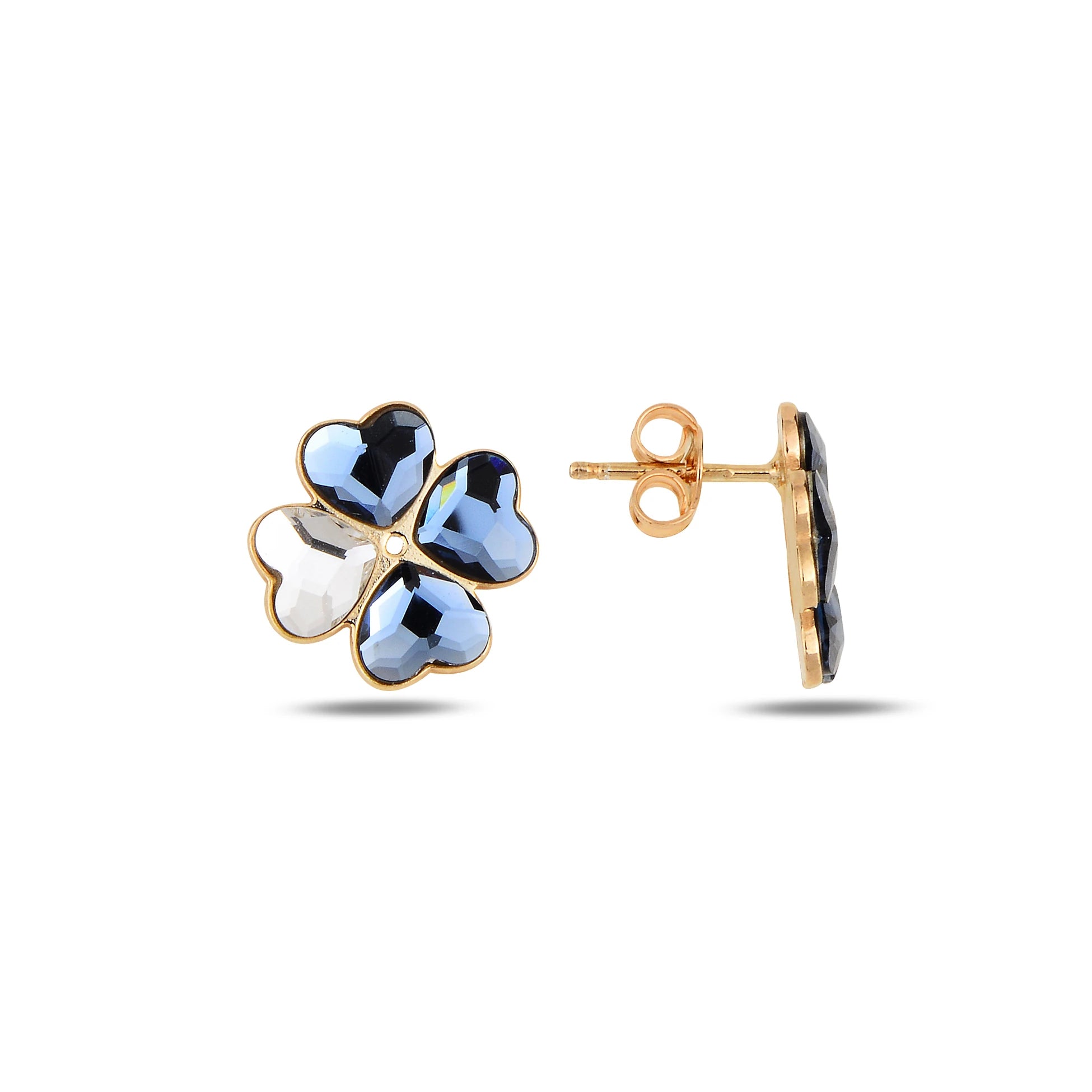 Sparkling Clover Threader Earrings - Fortuna Lucky Charm