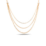 Triple-Layer Chain Necklace - Modern Horizontal Design