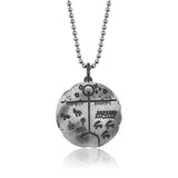 Sterling Silver Saami Charm - Peace Pendant Necklace