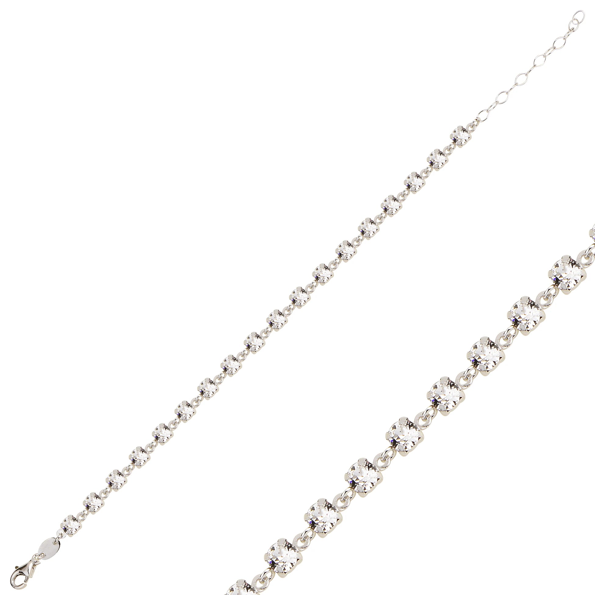 Oslnivý náramek Eternity s krystaly Swarovski - stříbro 925 sterling