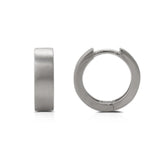 Sterling Silver Flat Hoop Earrings - Everyday Minimalist