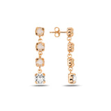 Sparkling Oval Crystal Drop Earrings - Timeless Mini Dangle