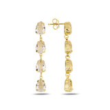 Sparkling Linear Drop Earrings - Elegant Pera-Inspired Design