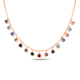 Voluminous Oval Crystal Strand Necklace - Timeless Design