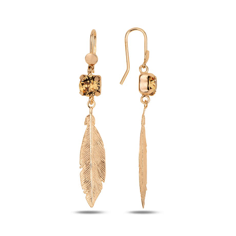 Sterling Silver Feather Hook Earrings - Protective Charm