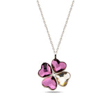 Sparkling Four-Leaf Clover Necklace - Fortuna Luck Charm