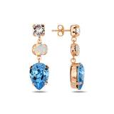 Sterling Silver Swarovski Crystal Drop Earrings - Dazzling Pear Cut