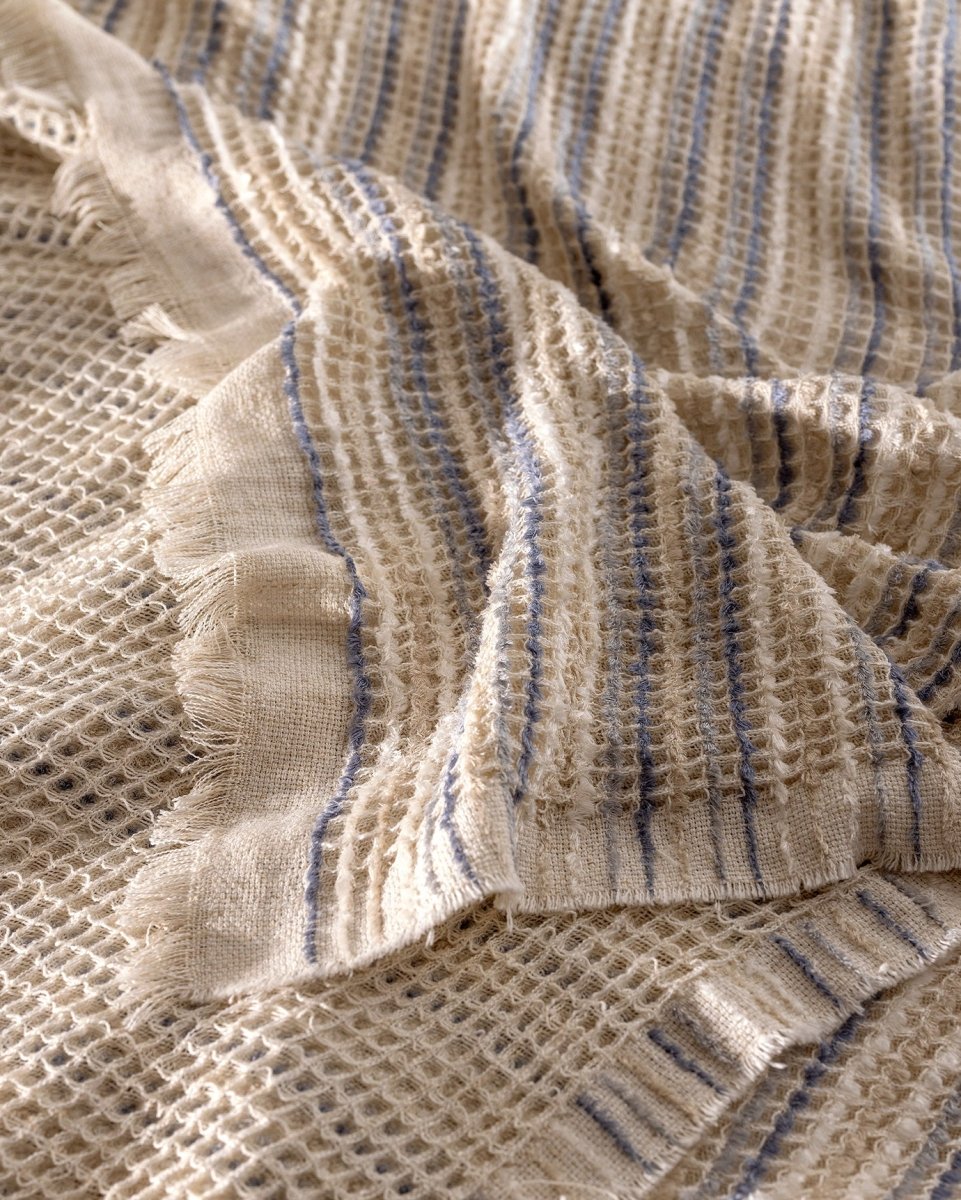 Indigo Blue Queen Size Bedspread Coverlet - TryAladdin